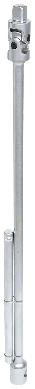 Adaptateur d'outil métallique avec articulation et tige de rallonge, adapté pour une utilisation dans des applications techniques ou mécaniques.
