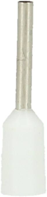 Un embout de meulage blanc avec une tige métallique cylindrique, généralement utilisé pour des travaux de précision ou les soins des ongles.
