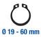 Circlip de 19 à 60 mm de diamètre.