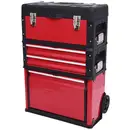 KS Tools 850.0340 Boîte à outils vide plastique, Tôle d'acier noir-rouge