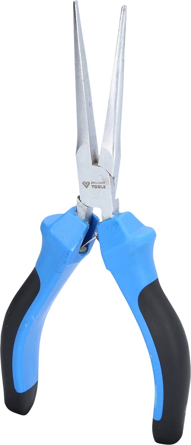 Une pince coupante pointue bleu-noir avec des poignées enrobées de caoutchouc, servant à saisir et à plier des fils.