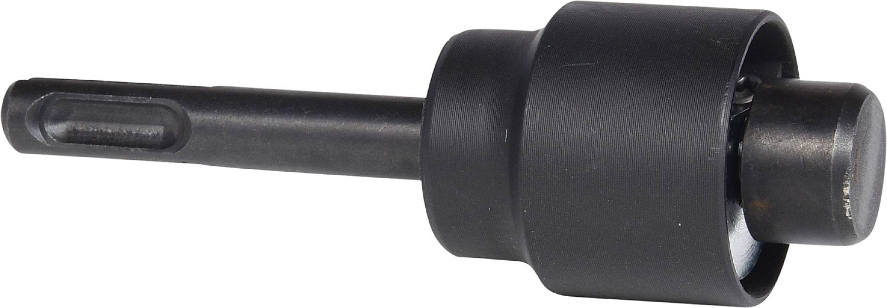 Un adaptateur de marteau-piqueur noir avec tige SDS-plus pour la connexion de différents outils.