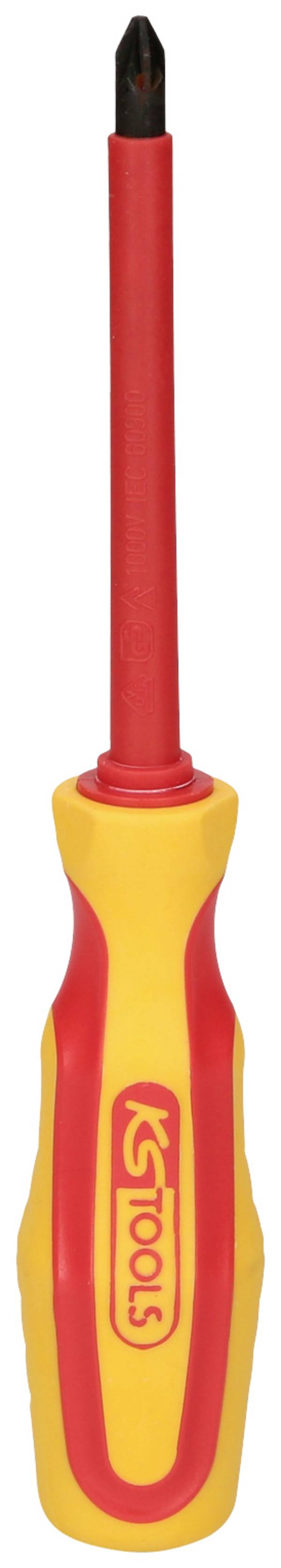 KS Tools 1170536 117.0536 VDE Tournevis cruciforme PZ 2 Longueur de la lame: 100 mm DIN 7438
