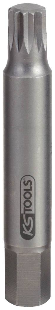 Extracteur de vis cylindrique en argent avec base hexagonale et marque 'KS Tools' sur le côté.