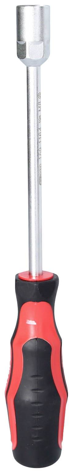 Tournevis à cliquet avec poignée ergonomique et tête en métal. Adapté pour fixer et desserrer des vis dans diverses applications.