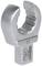 Clé polygonale ouverte de 17 mm, couleur argent ; pour des endroits difficiles d'accès, avec logo de l'entreprise et numéro de modèle.