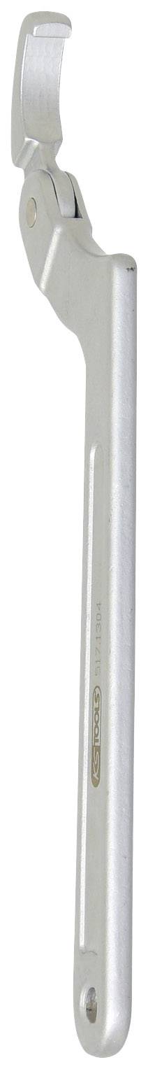 Un outil de pédicure en argent doté d'une lame incurvée et d'un long manche, utilisé pour éliminer les callosités des pieds.