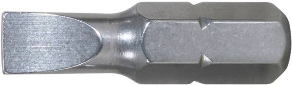 <br>  KS Tools<br>  910.2244<br>  Edelstahl-Bit Schlitz 6,5mm L=25mm C 6,3<br>  Embout pour vis à tête fendue<br>  Propulseur: 1/4" (6.3 mm)<br>  Sortie: vis à fente<br>  6.5 mm<br>  <br>