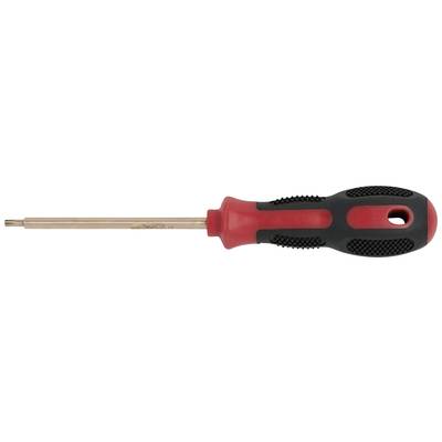 Un tournevis cruciforme avec manche rouge et éléments antidérapants en caoutchouc noir, adapté aux travaux de vissage généraux.