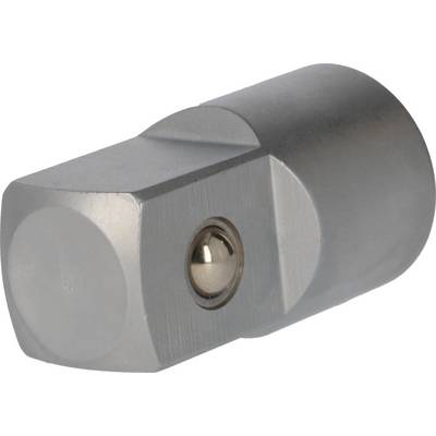 Une tige métallique cylindrique argentée avec une extrémité aplatie et une petite bille dans un renfoncement sur sa surface supérieure.