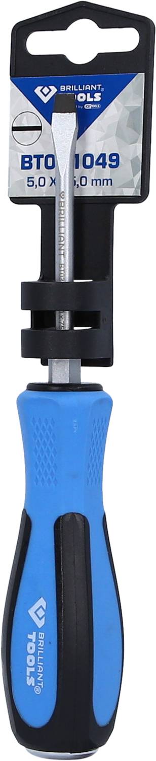 Tournevis manuel avec poignée bleu-noir et porte-embout amovible. Idéal pour les bricoleurs et les professionnels.