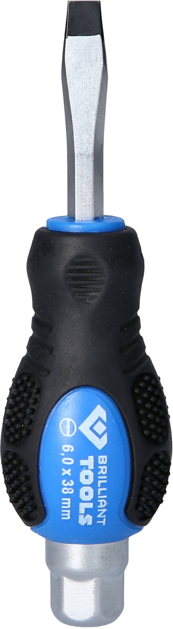 Brilliant Tools BT034803  Tournevis pour vis à fente Largeur de lame: 6.0 mm Longueur de la lame: 38 mm
