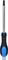 Tournevis à poignée bleue avec embout cruciforme, présenté verticalement.