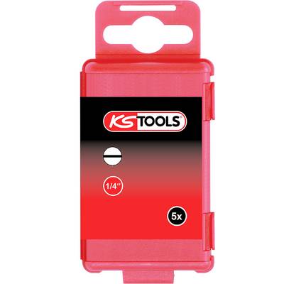 Emballage rouge de 'KG Tools' avec logo et inscriptions '1/4"' et '5x'. Contient probablement des embouts ou des adaptateurs de tournevis.