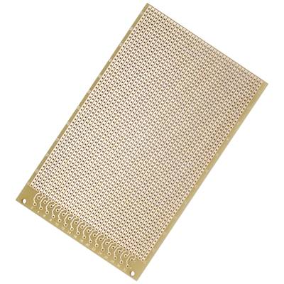 Plaque de prototypage électronique avec de nombreux trous pour la fixation et le câblage de composants électroniques.