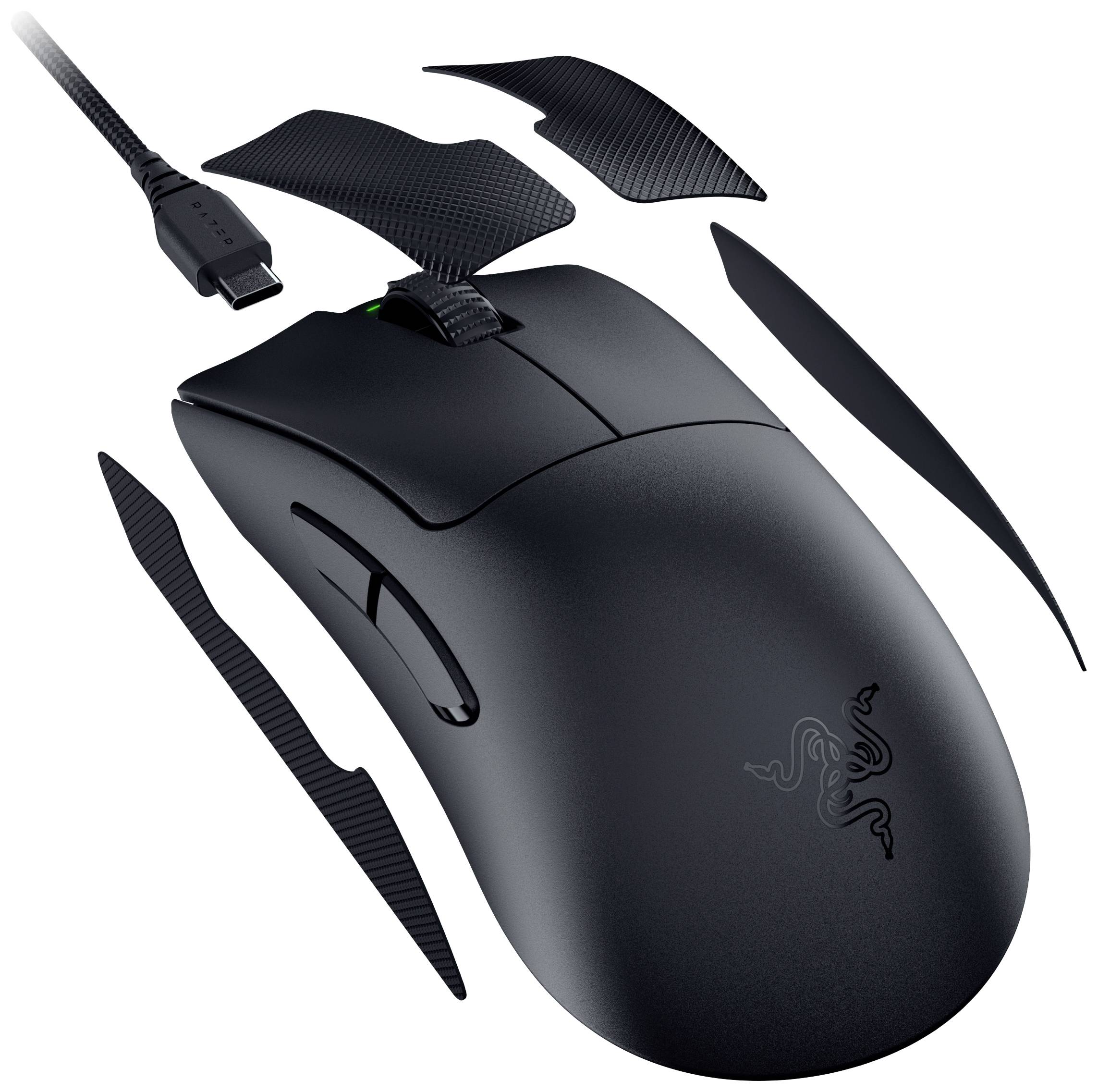 Razer DeathAdder V3 Pro, Droitier, Optique, RF Wireless + USB Type-C, 30000 DPI, Noir-2