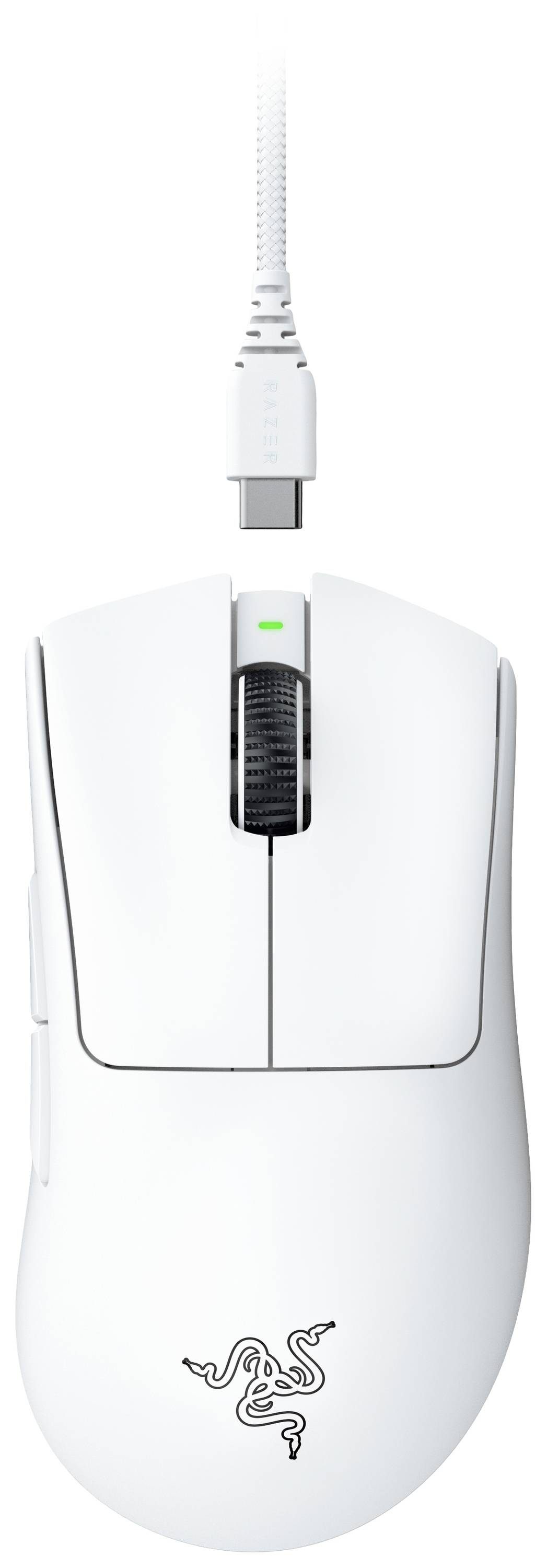 Razer DeathAdder V3 Pro, Droitier, Optique, RF Wireless + USB Type-C, 30000 DPI, Blanc-0