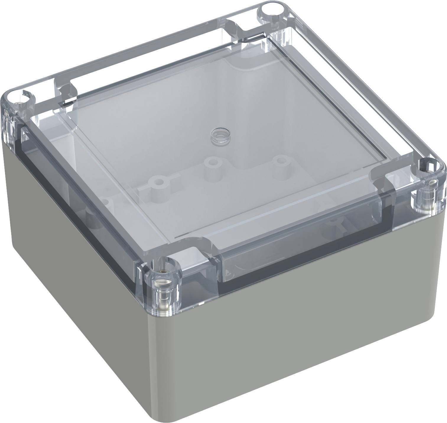 TRU COMPONENTS TC-10860516 Boîtier universel 105 x 105 x 60.10 Polycarbonate gris clair 1 pc(s)