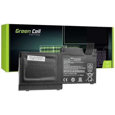 Batterie de remplacement pour ordinateur portable de Green Cell au premier plan, emballage en arrière-plan, mettant l'accent sur l'énergie durable.
