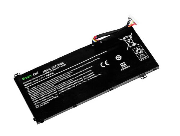 Green Cell Batterie d'ordinateur portable AC14A8L 11.4 V 3800 mAh Acer