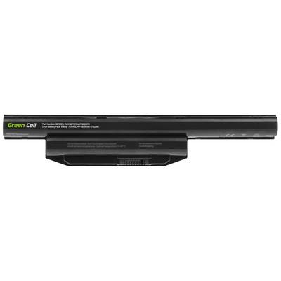 Batterie d'ordinateur portable noire de Green Cell avec numéro de produit et spécifications techniques.
