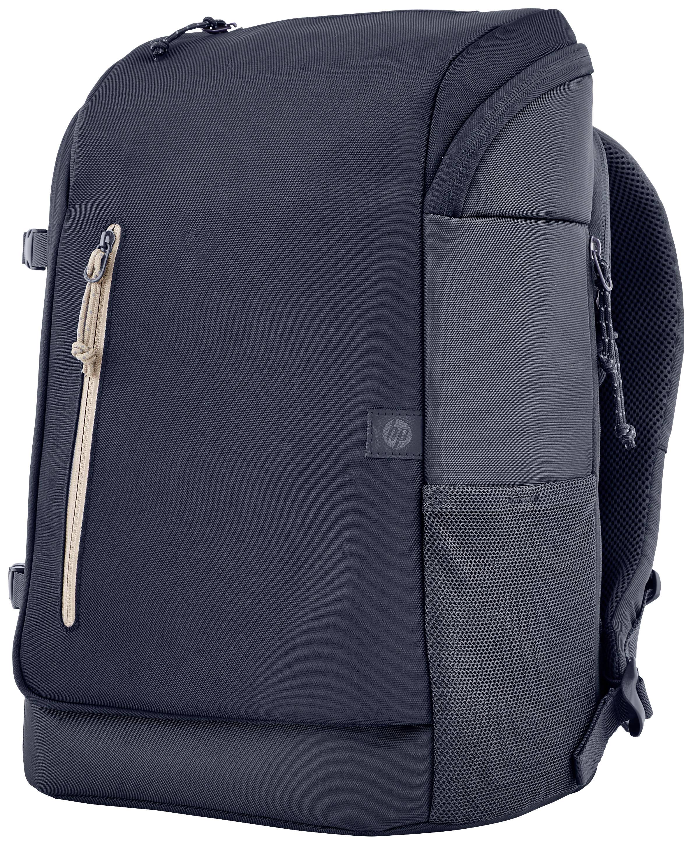 Sac à dos noir au design moderne, doté de plusieurs poches et d'une poche latérale en filet. Parfait pour un usage quotidien.