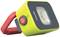 Lampe de poche portable jaune avec poignée rouge, un interrupteur marche/arrêt et un faisceau lumineux réglable. Marque 'Philips' visible.