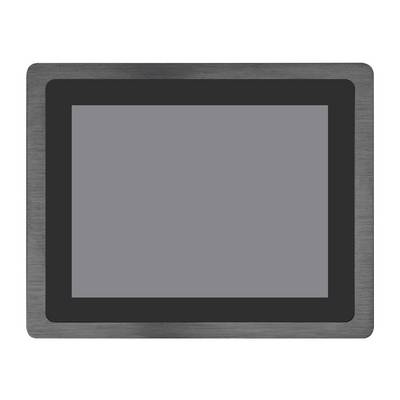 Un écran noir rectangulaire avec un cadre gris.