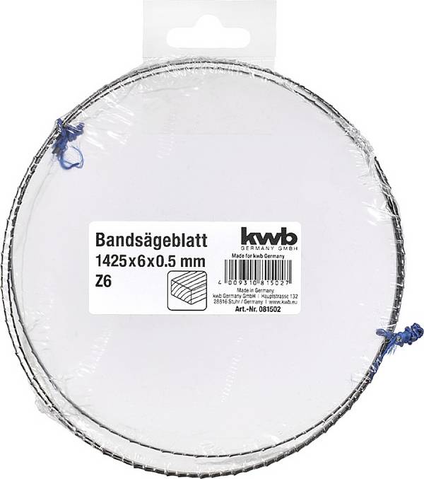 kwb 081502 Lame de scie à ruban, 1425 x 6x 0,65, Z6, bois     1 pc(s)