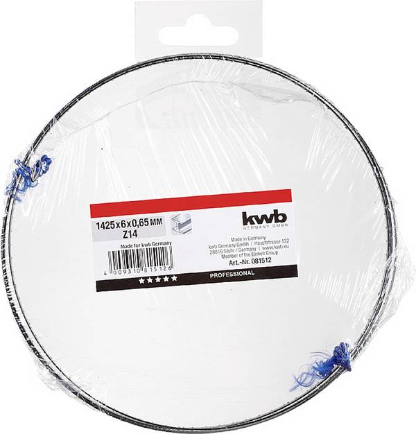 kwb 081512 Lame de scie à ruban, 1425 x 6 x 0,65, Z14, métal     1 pc(s)
