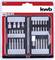 Ensemble d'embouts de tournevis avec 34 pièces, comprenant divers embouts cruciformes et Torx ; l'emballage indique « kwb Germany GmbH ».