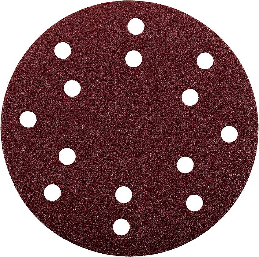 Un disque de papier de verre avec plusieurs trous, répartis uniformément sur la surface. Idéal pour une ponceuse.