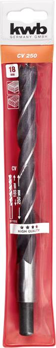 Foret 'kwb Germany' CV 250 en emballage rouge, adapté pour le béton et la maçonnerie.