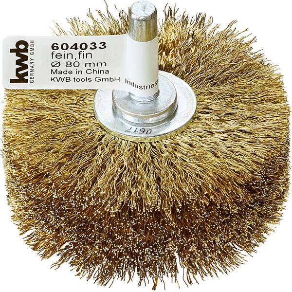 kwb Brosse à structure en bois, fil d'acier HSS ondulé, avec laiton pour une utilisation avec les perceuses et les visseuses sans fil   604033 1 pc(s)