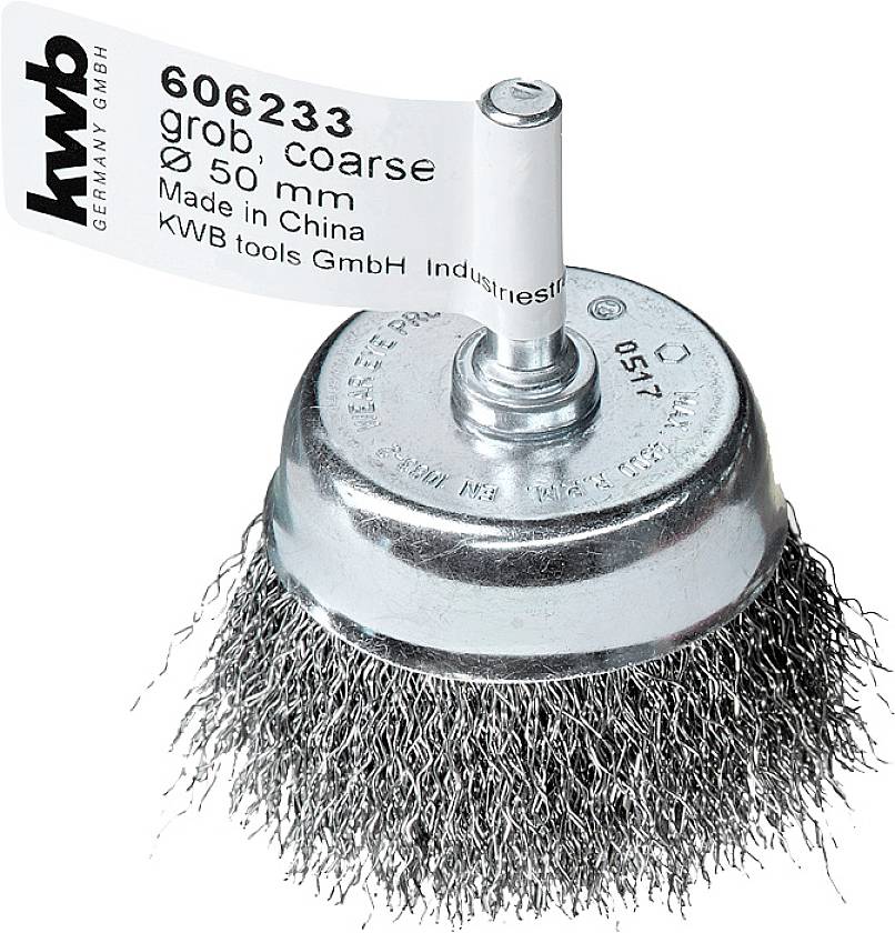 kwb Brosses à dents, fil d'acier HSS ondulé, pour une utilisation avec des perceuses et des visseuses sans fil 606233 1 