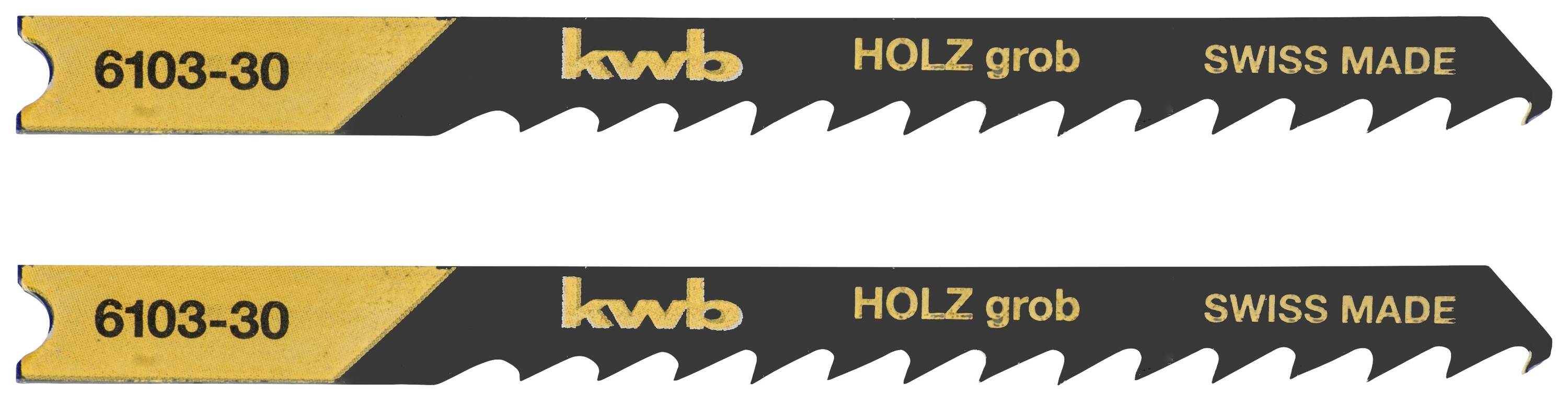 kwb 610330 Lames de scie sauteuse, travail du bois, dent spéciale, HCS, 2 x grossières 2 pc(s)