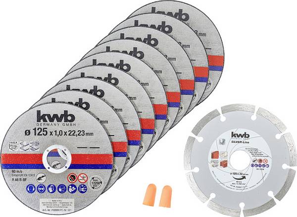 kwb  712032 Jeu de disque à tronçonner 125 mm 10 pc(s)