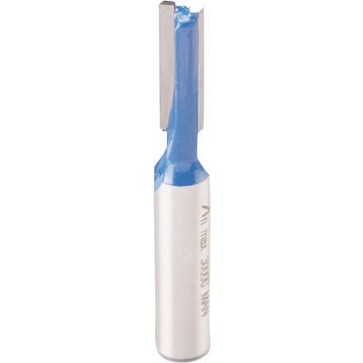 Un outil de fraisage avec un manche bleu et une lame de couleur argent, utilisé pour l'usinage précis du bois ou du métal.