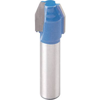 Un fraiseur bleu avec tige en argent, utilisé pour l'usinage du bois ou du métal.