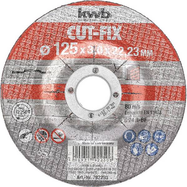 kwb  792250 Disque à tronçonner 125 mm 1 pc(s) Pierre