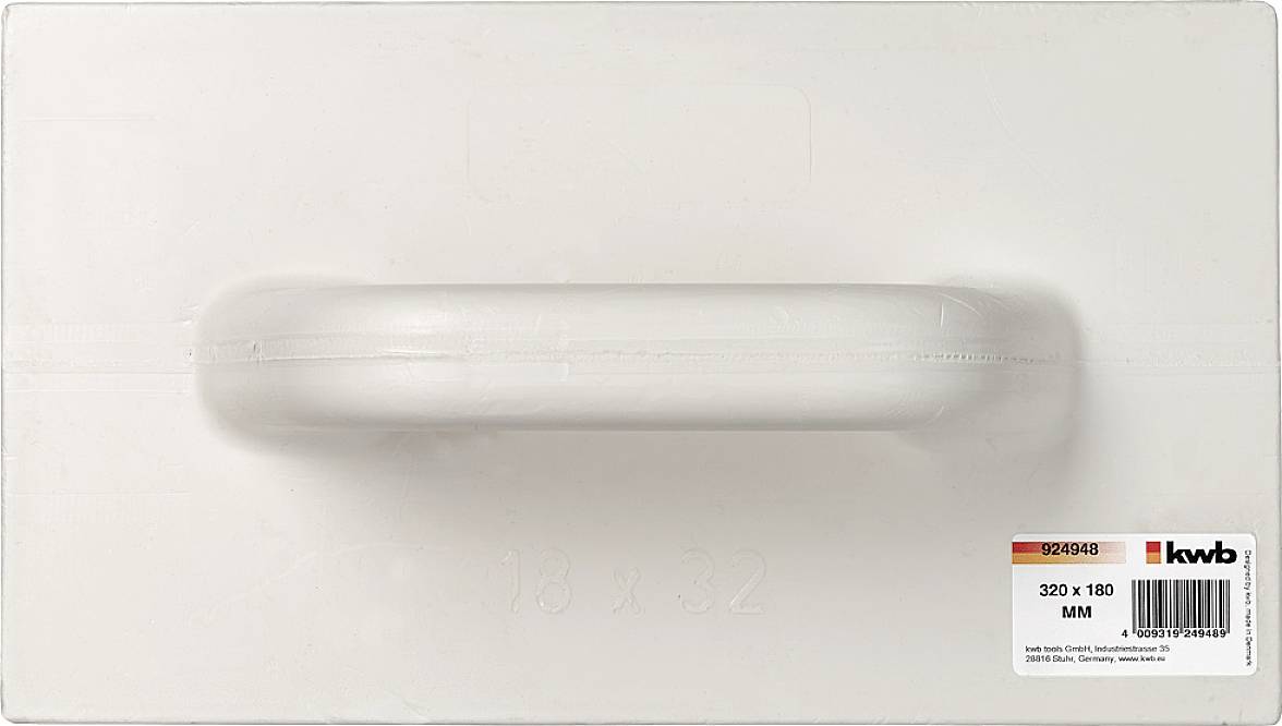 Lisseur à main avec poignée en plastique, modèle 'kwb 924948', dimensions 320x180 mm.