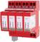 Parafoudre rouge à quatre modules, étiqueté 'DEHNgard DG MOD 275', pour la protection des installations électriques.
