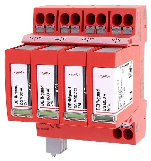 DEHN 942341 DG MP TT ACI 275 FM Limiteur de surtension  Protection anti-surtension pour: armoire de distribution 20 kA  1 pc(s)
