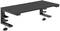 Un support de table noir et rectangulaire avec deux pinces de fixation pour table. Idéal pour augmenter l'espace de travail.