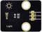 Module de capteur de lumière avec symbole de soleil, trois broches (S, V, G), fond noir.