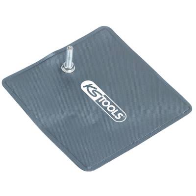 Coussin d'air gris, carré, avec valve et logo 'KS Tools', utilisé pour soulever ou maintenir des objets lors de travaux d'installation.