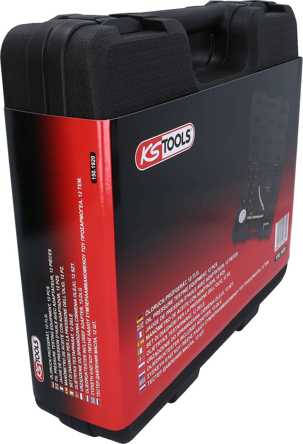 Coffret à outils 'KS Tools' avec un design de coque rigide noir et le logo de la marque sur l'emballage.