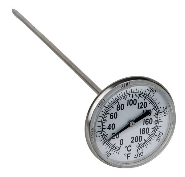 KS Tools 150.1963 Thermomètre, 0-200°C/0-400°F, L = 210 mm