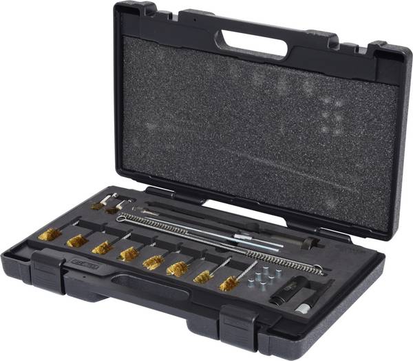 KS Tools 152.1370 Kit de nettoyage pour logement d'injecteur, 23 pièces