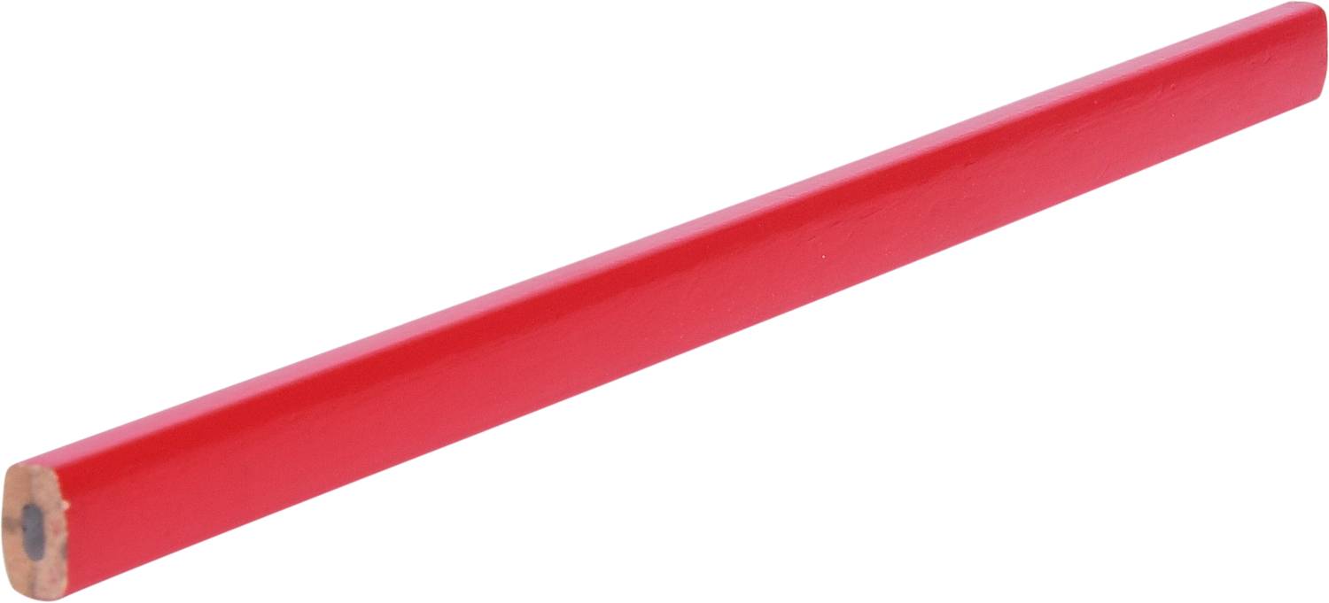 Crayon rouge sur fond blanc.